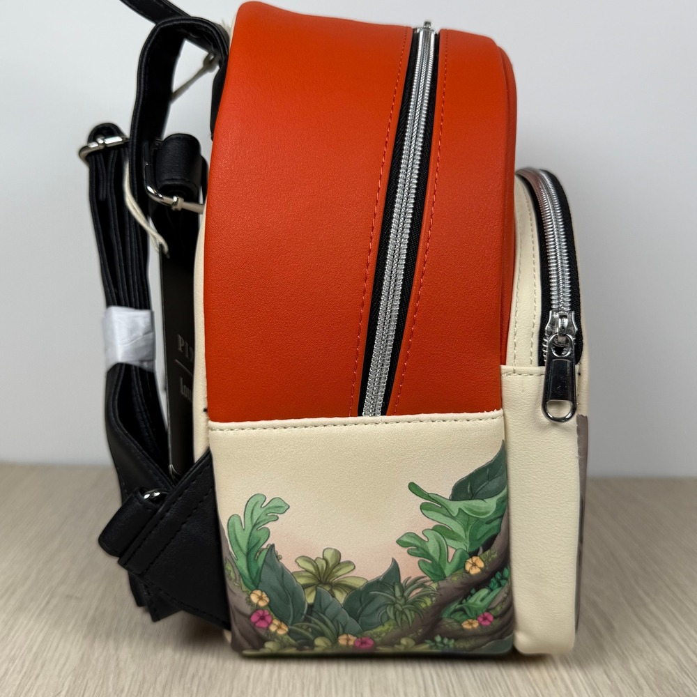 Loungefly Pixar The Incredibles Family Jungle Mini‎ Backpack Orange Cream New - Picture 4 of 5